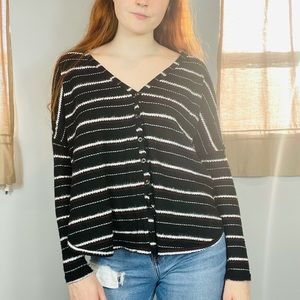 Out from under UO striped sweater